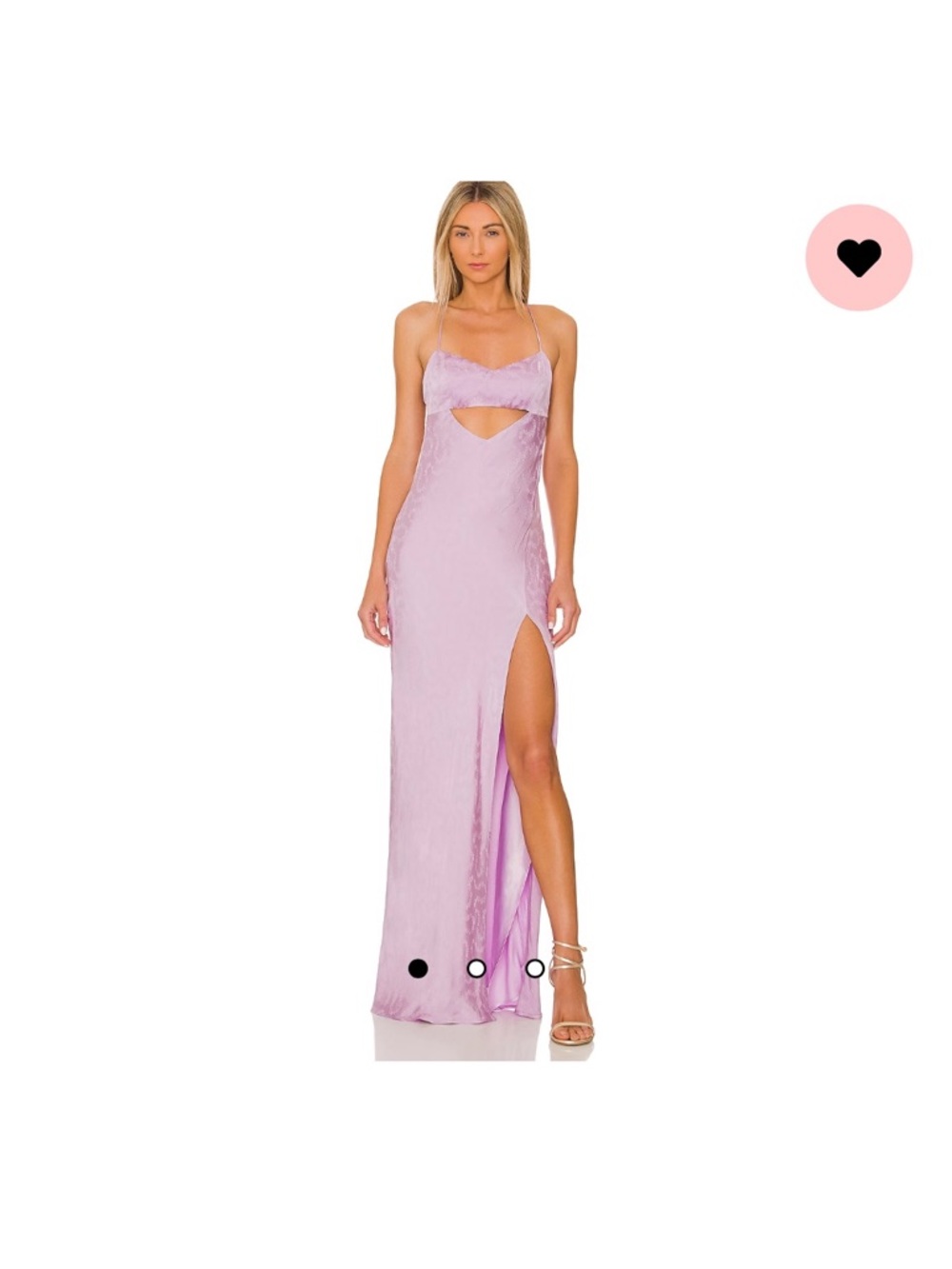 Lovers + Friends Lilac Spaghetti-Strap Cutout Maxi Dress with Slit